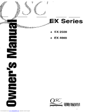 QSC EX 4000 User Manual