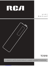 RCA TC1010 User Manual