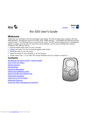 Rio S50 User Manual