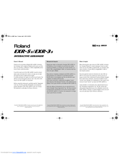 Roland EXR-5S Owner's Manual