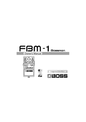 Boss FBM-1 Bassman legend series Owner's Manual