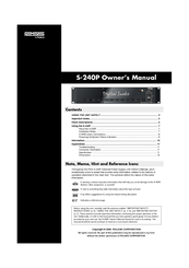 Roland S-240P Owner's Manual