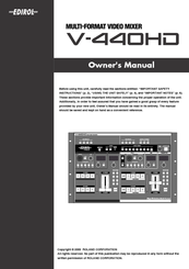 Edirol V-440HD Owner's Manual
