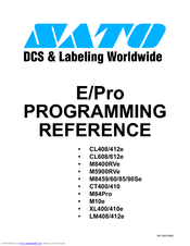 SATO XL400e Programming Reference Manual