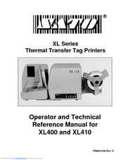 SATO XL410 Operator And Technical Reference Manual