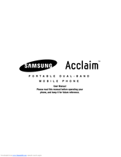 Samsung Acclaim User Manual