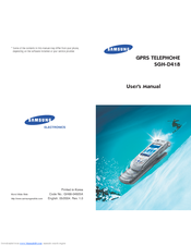 Samsung SGH-D418MSA User Manual