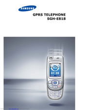 Samsung SGH-E818 User Manual