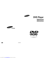 Samsung DVD-E318 User Manual