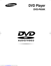 Samsung DVD-P650K User Manual
