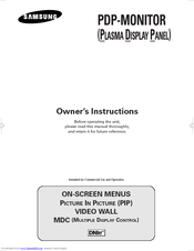 Samsung PPM 42S3Q Owner's Instructions Manual