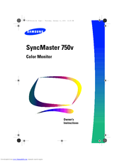 Samsung SyncMaster 750V Owner's Instructions Manual