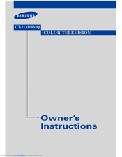 Samsung CT-21M16MQ Owner's Instructions Manual