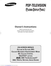 Samsung PS-42P4H1 Owner's Instructions Manual