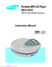 Samsung MCD-SF85 Instruction Manual