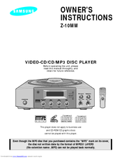 Samsung Z-10MM Owner's Instructions Manual