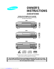 Samsung Z-870 Owner's Instructions Manual
