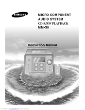 Samsung MM-S8 Instruction Manual