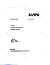 Sanyo CLT-2410 Instruction Manual