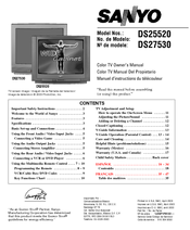 Sanyo DS25520 Owner's Manual