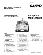 Sanyo VP-R Basic Service Technical Information