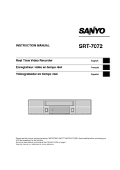 Sanyo SRT-7072 Instruction Manual