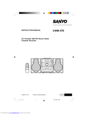 Sanyo CWM-470 Instruction Manual