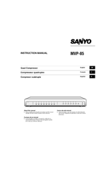 Sanyo MVP-85 Instruction Manual