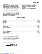 Scotsman CME250 User Manual
