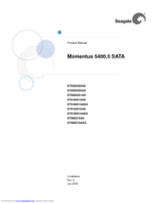 Seagate ST980310AS - Momentus 5400.5 80 GB Hard Drive Product Manual