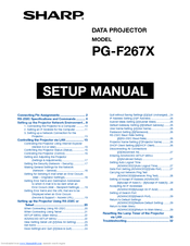 Sharp PGF267X - XGA DLP Projector Setup Manual