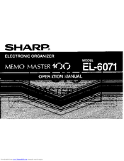 Sharp EL-6071 Operation Manual