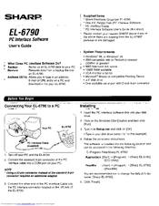 Sharp EL-6790 User Manual