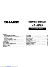 Sharp EL-6895 Operation Manual