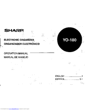 Sharp YO-180 Operation Manual