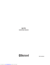 Sherwood NewCastle R-771 Operating Instructions Manual
