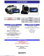 Sony DCR-DVD405 Nero Express 6 Especificacoes