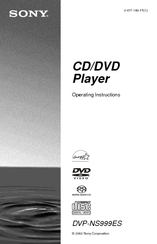 Sony DVP-NS999ES - Es Dvd Player Operating Instructions Manual