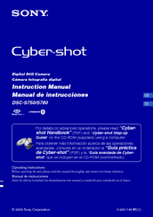 Sony Cybershot,Cyber-shot DSC-S780 Instruction Manual