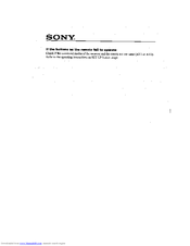 Sony RM-U306 User Manual
