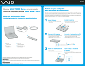 Sony VAIO VGN-TX800 Series Quick Start Manual