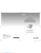 Sony VAIO VPCEG13FX Operating Instructions Manual