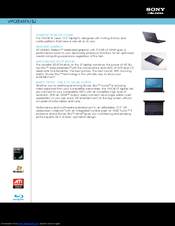 Sony VAIO VPCEE45FX/BJ Specifications