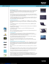 Sony VAIO VPCF12LGX/B Specifications