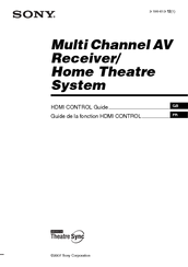 Sony STR-DG710 - 5.1 Channel Audio/video Receiver Hdmi Control Manual