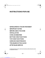 Whirlpool AKZ 162/IX Instructions For Use Manual