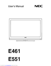 NEC E551 User Manual