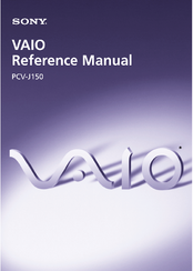 Sony PCV-J150 - Vaio Desktop Computer Reference Manual