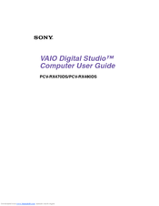 Sony VAIO PCV-RX470DS User Manual
