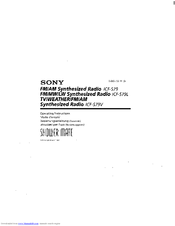 Sony Shower Mate ICF-S79V Operating Instructions Manual